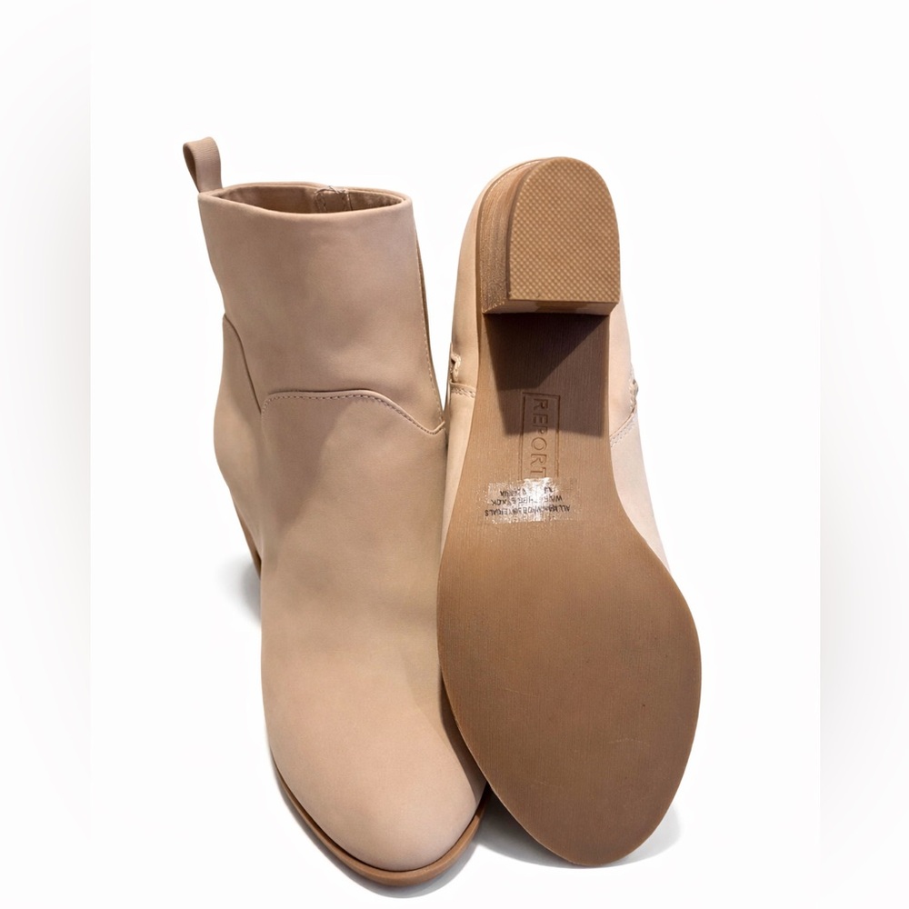 Dolce Vita DV Calany Beige Ankle Booties Size 9 Block Heel. - Picture 3 of 5